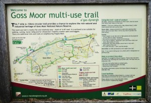 Map of the 7 mile round Goss Moor route.
